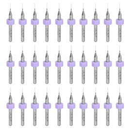 sourcing map PCB Drill Bits 0.3mm Tungsten Carbide Rotary Tool Jewelry CNC Engraving Print Circuit Board Micro Drill Bits 1/8 Inch Shank 30 Pcs