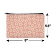 Peachy Flowers Makeup Cosmetic Bag Organizer Pouch