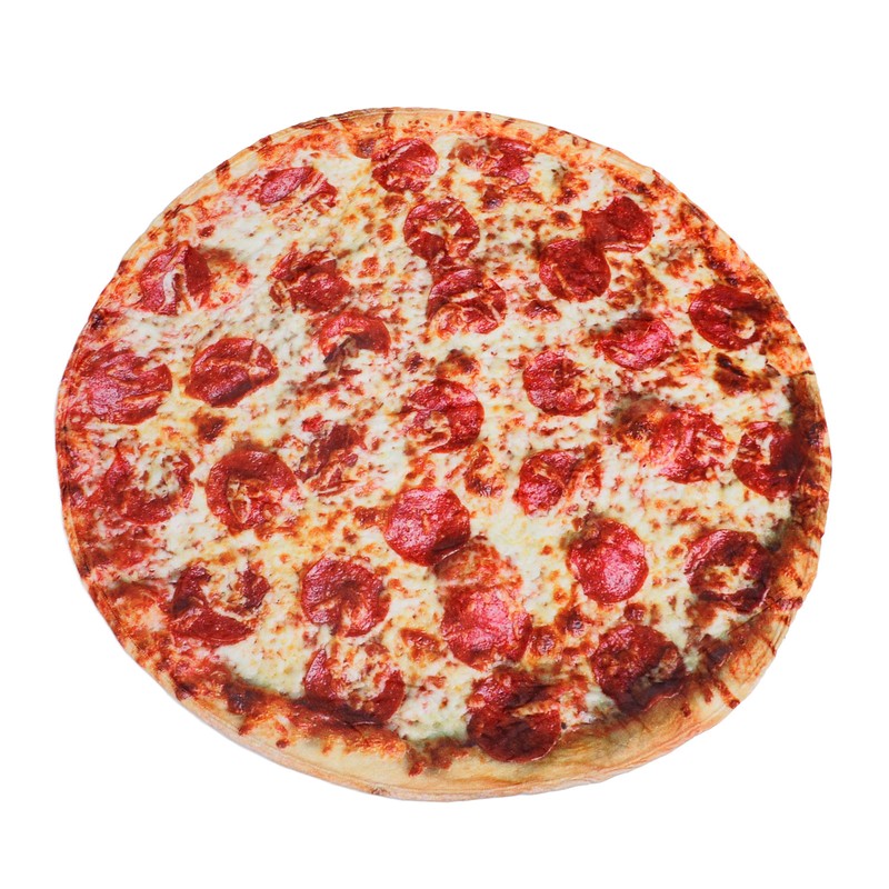 Kid Toddlers Pizza Pattern Rug Baby Washable Fluffy Playmat Round