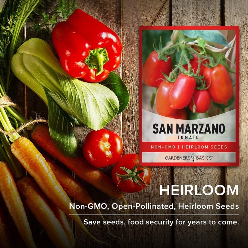 Gardeners Basics, San Marzano Tomato Seeds for Planting Heirloom Non-GMO