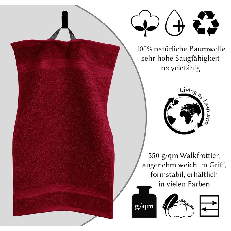 Lashuma Guest Towel, 30 x 50 cm, Linz Terry Towel,