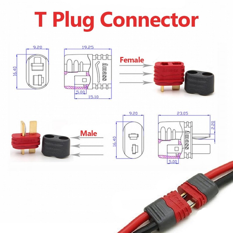 T Plug T Connector, Upgrade Version, 15 Female + 15