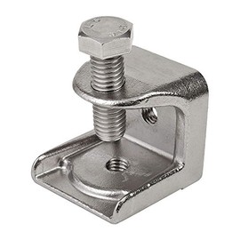 Beam Clamp, 3/8 In., Brite, 1-1/2 In., SS