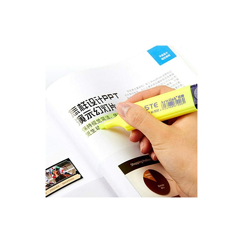 Pack of 8 Original Pastel Highlighters, Colourful, Highlighters, Bright Colours