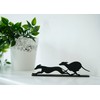 Acrylic Whippet/Greyhound Silhouette Ornaments, Racing dogs.