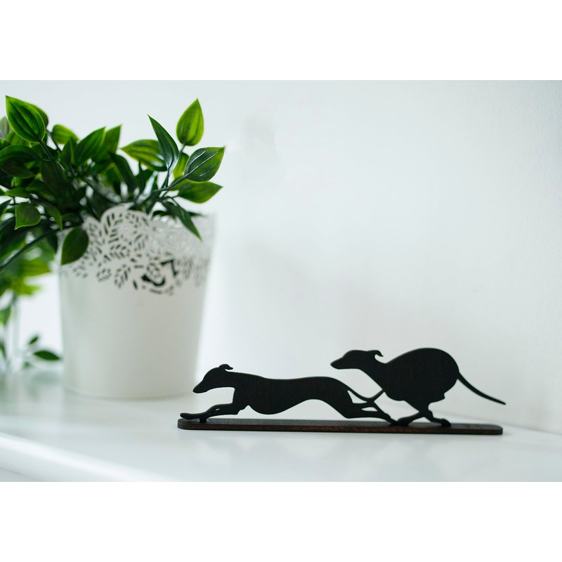 Acrylic Whippet/Greyhound Silhouette Ornaments, Racing dogs.