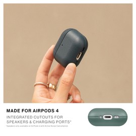Native Union (Re) Classic Case for AirPods 4 – Premium Resistant & Recycled Materials – Durable Protection – Supports Wireless Chargers – Compatible with AirPods 4 (Slate Green)