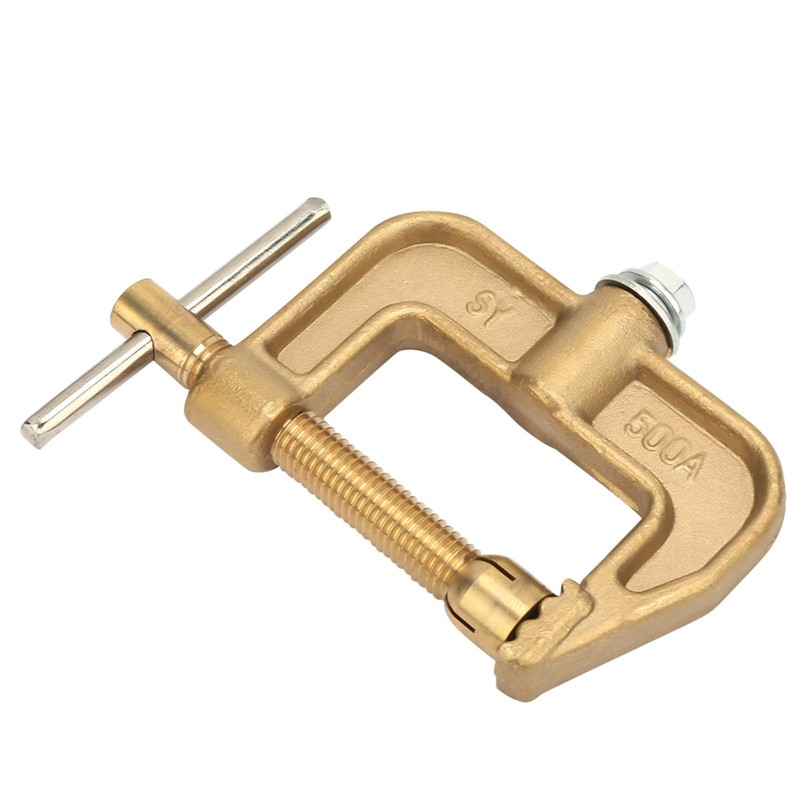 MUNEFE Welding Ground Clamp, Brass Weldings Earth Clamp, G Shape