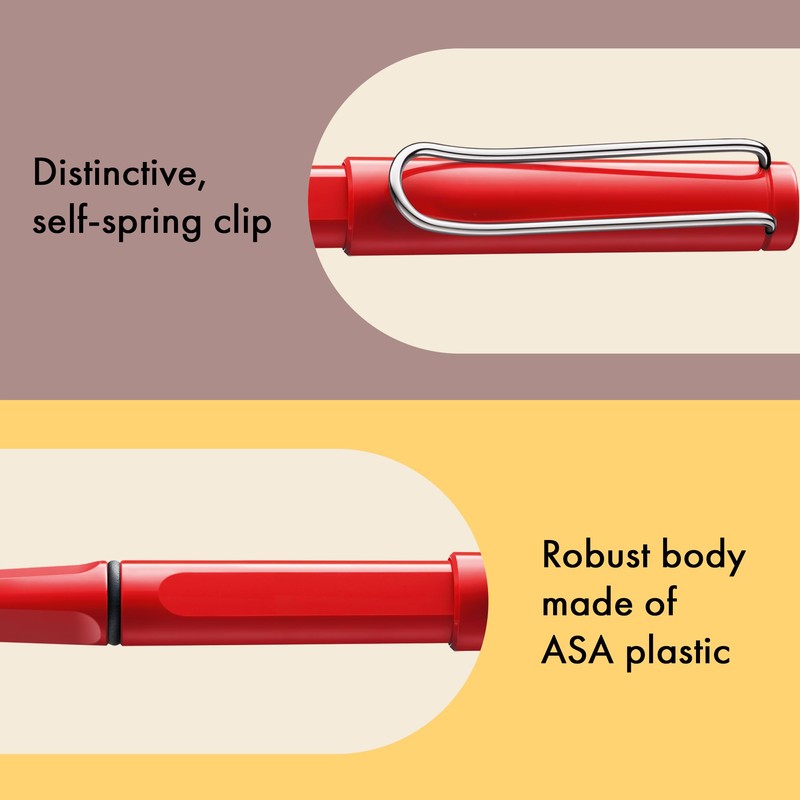 Lamy safari red - Rollerball Pen with ergonomic grip &