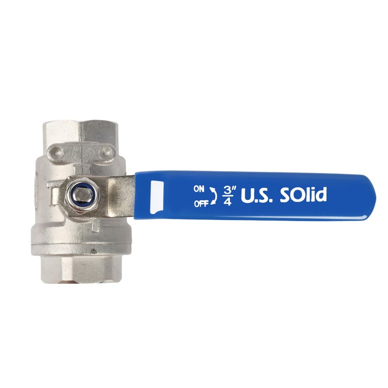 U.S. Solid 3/4 Inch DN20 Ball Valve - 304 Stainless