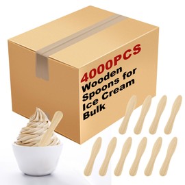 Wooden Spoons for Ice Cream Bulk Mini Tasting Spoons Wooden,Small Wooden Ice Cream Spoons Dessert Spoons Wooden Ice Cream Sticks for Dessert Sampling,Tasting 3 Inches (4000)