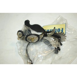 Formay NEW Formay BK Steerhead Jinglebob Spurs Scalloped Band Gold Tine 182816BK