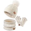 ZUPPAD Children's Hat and Scarf Set, Children's Beanie Hat Winter