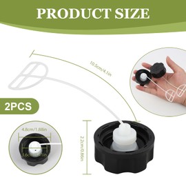 Set of 2 fuel tank caps for brush cutters and brush cutters, compatible with 33CC 43CC 52CC CG330 CG430 CG520 BC430 BC520, for lawnmowers, Le couvercle du réservoir peut être remplacé à tout moment
