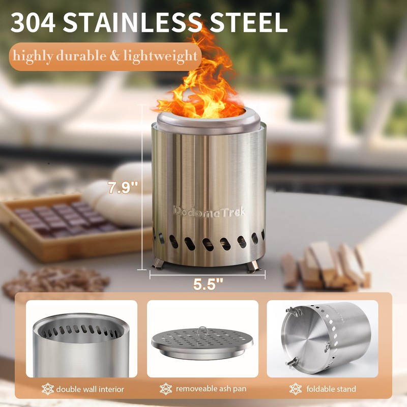 Tabel Top Fire Pit Mini, Portable Firepit Outdoor, 5.5 Inch