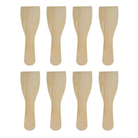 Pack of 8 wooden raclette scrapers, 14 cm, for coated raclette pans, heat-resistant raclette spatula, wooden scraper, raclette scraper for cheese grills, no scratches