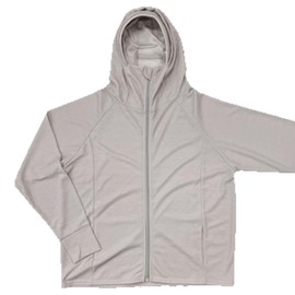 Summer Hoodie, Women's Cool, UV Protection Material, Sweat Absorbent, Quick Drying, UV Protection, Comes with Brim, Convenient Hair, Open Hole, Hood Back Cover, Gray