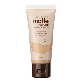 Renova Base de Maquillaje Liquido Matte Natural, color Beige Miel, 30 ml