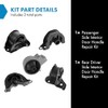 TRQ TRQ Engine & Manual Transmission Mount Kit Set of