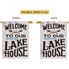 pingpi Welcome to Our Lake House Large House Flag Vertical