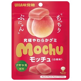 UHA Mocchu, White Peach, 1.6 oz (45 g) x 10 Bags