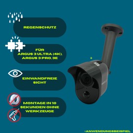 Protective Cap for Reolink Argus 3 Ultra, 3 Pro, 3E Rain Cap and Sun Protection Cap, Weatherproof Design and Easy Installation