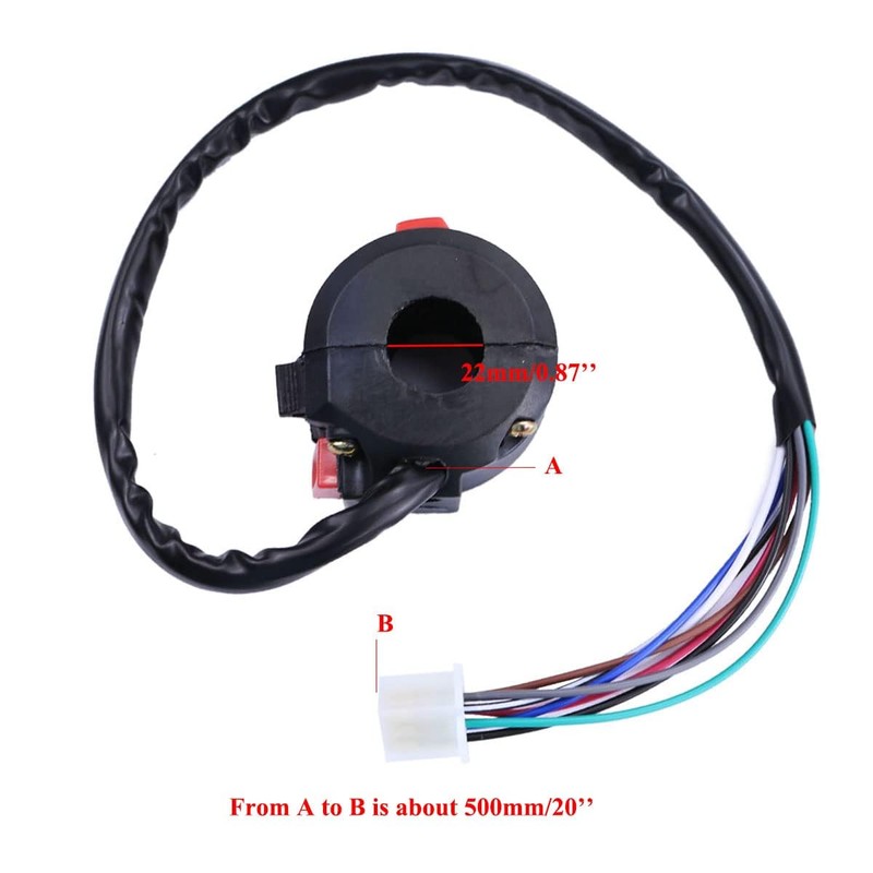 PRO BAT Left Starter Kill Light Switch Female Plug Assembly