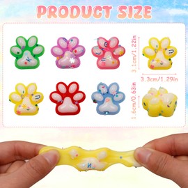 Fufu Squeeze Squishy Fidget Toys, Cat Paw Tabaa Squishy, 6 Pcaks Cute Cats Paws for Adults Kids Stress Students Classroom Gifts