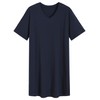 Latuza Men's Cotton Nightshirt Short Nightgown 2 Pack, Navy/Light Blue,