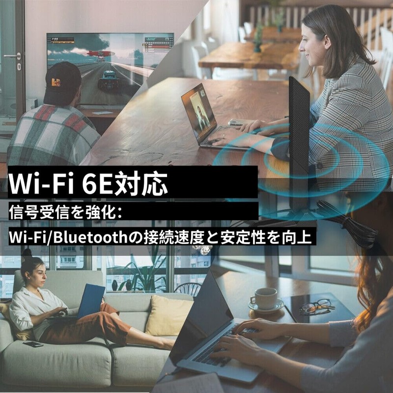 HSSDTECH 2.4/5.8/6GHz RP-SMA Tri Band WiFi 6E Antenna for ASUS