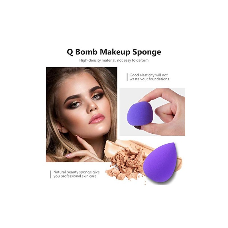 Jasinber Set de 5 Esponjas Maquillaje con Soporte de ayuda