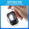 PINSAI 2 Pack Mini Keychain Flashlight with Clip, LED Magnetic