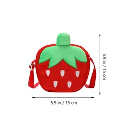DEARMAMY Cute Strawberry Crossbody Bag for Girls Small Shoulder Bag Ideal as Coin Purse or Purse for Practical Outdoor Bag for On the Go, red, Casual, child-friendly/girl-specific
