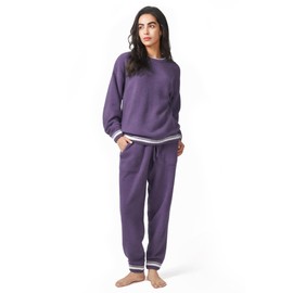 DAVID ARCHY Fleece Pajamas for Women Warm Fuzzy Winter Cozy Soft Comfy Long Sleeve 2 Peices Pj Sets Sleepwear Loungewear