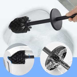 Toilet Brush and Holder, Toilet Brush 304 Stainless Steel, Toilet Bowl Brush for Bathroom with Durable Scrubbing Bristles, Splash-Proof