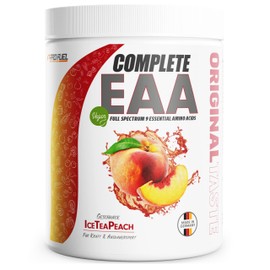 EAA Powder 500 g Ice Tea Peach - 12,500 mg Essential Amino Acids - Incredibly Delicious & Refreshing - Complete EAA with All 9 EAAs Including Histidine - EAA Vegan Amino Acid Powder - Amino Workout
