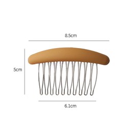 3 Pieces Luxury Fashion 10 Teeth Hair Side Combs French Comb Matte Series Side Hair Combs Curved Hair Clip Combs Hair Accessory for Women and Girls, Matte Gray, Matte Yellow, Matte Pink