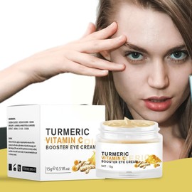 2PCS Turmeric Vitamin C Eye Cream for Wrinkle Dark Circles Under Eye Treatment Women Firm Hydrating brightening Correcting Turmeric Eyes moisturizer Cream