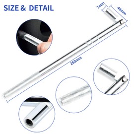 Rngeo Tire Valve Stem Puller Tools Set with 10 Pcs TR412 Snap-in Valve Stems with Valve Stem Cores, 1 Pcs Dual Single Head Valve Core Remover 1 Pcs 4-Way Valve Tool