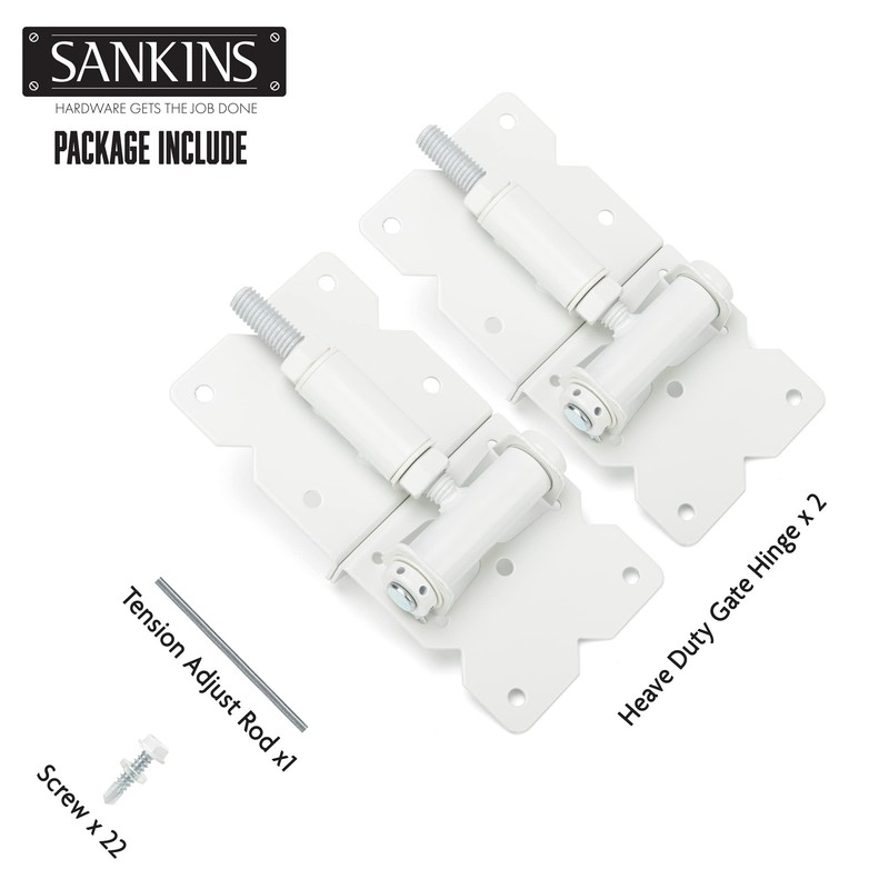 SANKINS Self Closing Gate Hinges Heavy Duty Hardware Hinges for