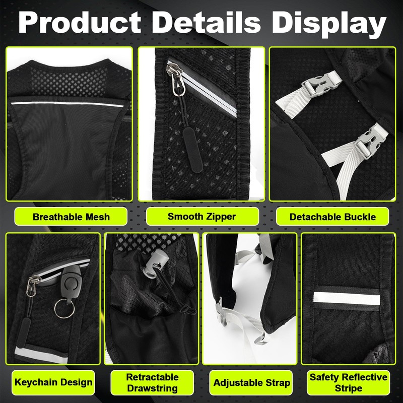 Running Vest for Men and Women, Hydration Vest Running with