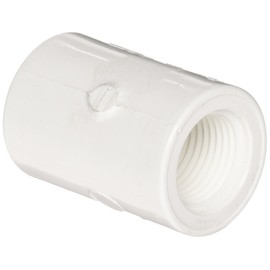 Spears 435 Series PVC Pipe Fitting, Adapter, Schedule 40, White, 1" Socket x 3/4" NPT Female