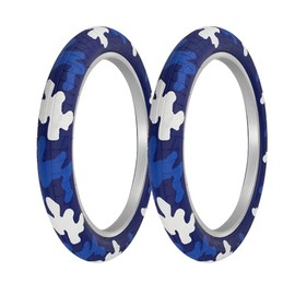 PRO+ Pair of Bicycle TIRE 20" X 2.40" CAMO Dark Blue/Blue/White (2) Tires P-1472