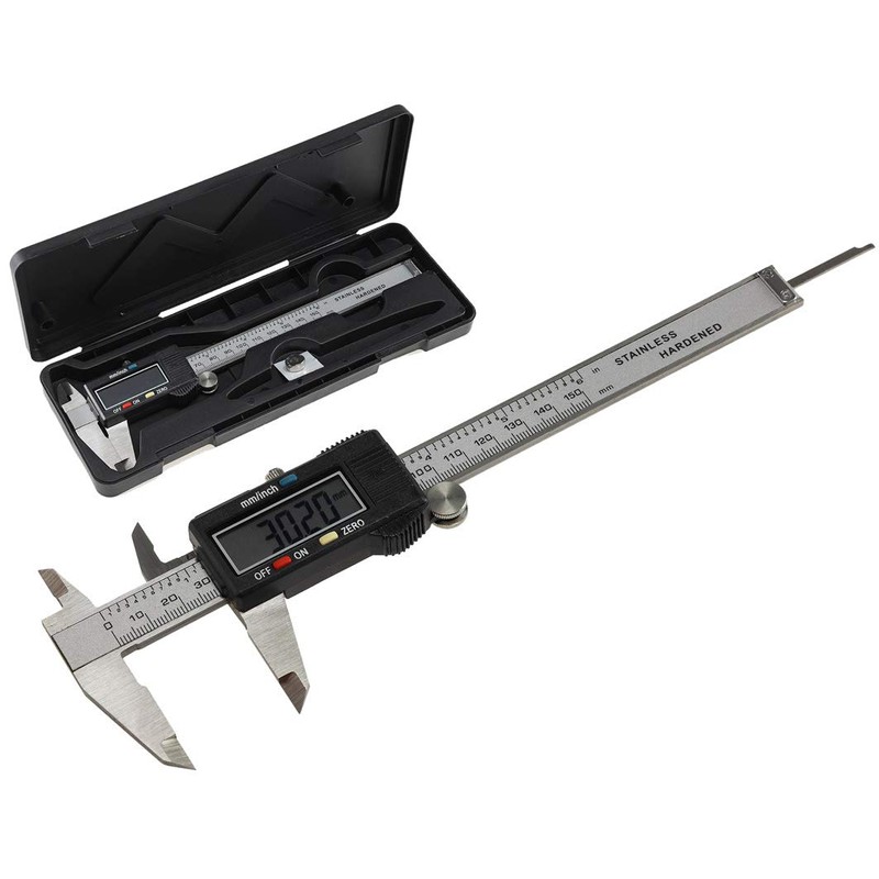 digitale Präzisions-Schieblehre 150mm, LCD-Anzeige, in Kunststoffbox