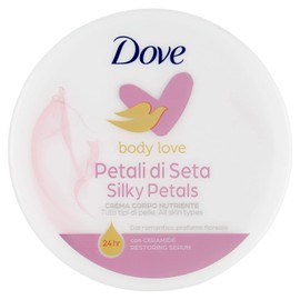Dove, Silk Body Cream, Nourishing Body Cream for All Skin Types, Scented Leather and Smooth Silk Effect for 24 Hours, with Ceramide Restoring Serum, Dermatologically Tested, 300 ml
