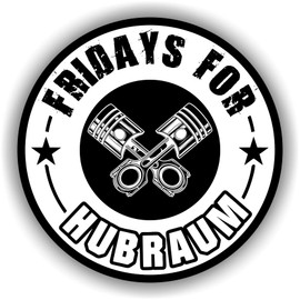 Finest Folia 2x Fridays for Hubraum Sticker 8.5 x 8.5 cm Fun Sticker for Car Motorcycle Climate