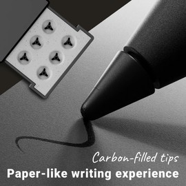 Group Vertical Original Remarkable Paper Pro Pen Replacement Tips - Set of 6 Durable Carbon-Filled Nibs for Precise Writing and Sketching