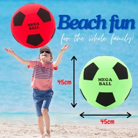 Toyland® 45cm (18") Colourful Inflatable Mega Ball - 6 Colours Available - Garden & Beach Toys - 1 Chosen At Random
