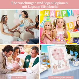 Guest Book Baby Shower, Christening Gifts Girls Godchild Boys, Baby Shower Decoration, Baby Shower Christening Decoration, Birthday Decoration, Guest Book Christening, Forest Animals Birthday