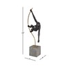 Deco 79 Black Resin Modern Sculpture, Monkey 23 x 7
